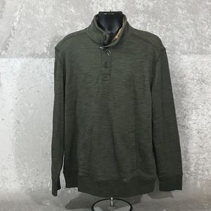 G.H. BASS & CO. 1/4 3 BUTTON FAUX FUR LINED COLLAR